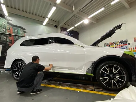 [팀카스킨 화성점] BMW X7 에이버리 유광 화이트 전체랩핑 시공 / 서초구 방배동