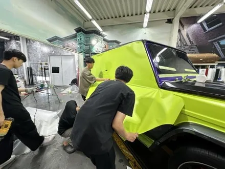 [팀카스킨 화성] 벤츠 G63 AMG 전체랩핑 / SNC Tuning 무광 네온 옐로우 / 서초구 방배동