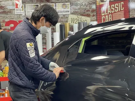 [팀카스킨 서초점] BENZ S500 3M 2080 G212 Gloss Black Metallic 전체랩핑 / 서초구 방배동