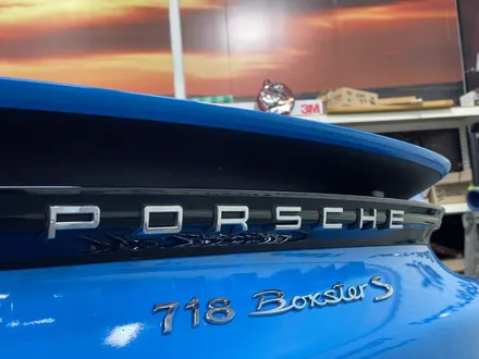 [팀카스킨 화성점] PORSCHE 718 박스터 S / Avery Gloss light blue / 스머프컬러 전체랩핑 시공 / 서초구 방배동