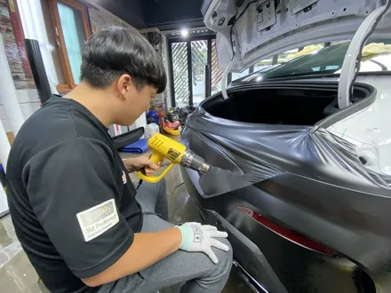 [팀카스킨 서초점] BMW 840i 완전 신차의 3M Satin Black 전체랩핑 시공 + 크롬삭제 / 서초구 방배동