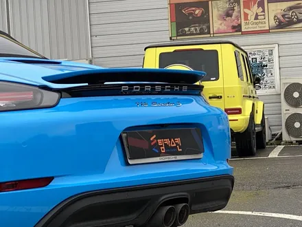 [팀카스킨 화성점] PORSCHE 718 박스터 S / Avery Gloss light blue / 스머프컬러 전체랩핑 시공 / 서초구 방배동