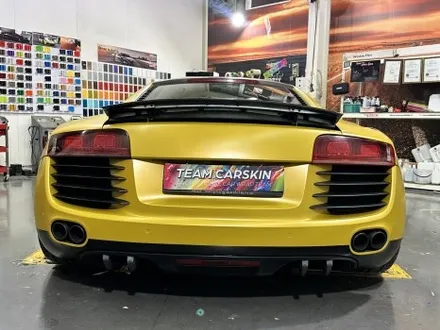 [팀카스킨 화성점] AUDI R8 V8 전체랩핑 / Avery Satin Safari Gold, SNC Tuning 6D Carbon / 서초구 방배동