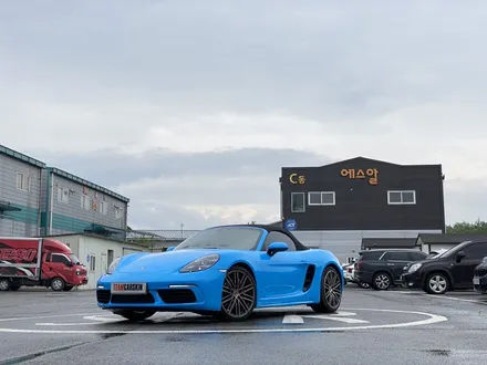 [팀카스킨 화성점] PORSCHE 718 박스터 S / Avery Gloss light blue / 스머프컬러 전체랩핑 시공 / 서초구 방배동