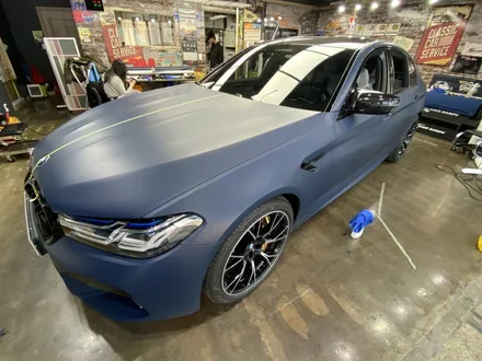 [팀카스킨 서초점] BMW M5 / 3M 2080 M27 무광 인디고 전체랩핑 / 서초구 방배동
