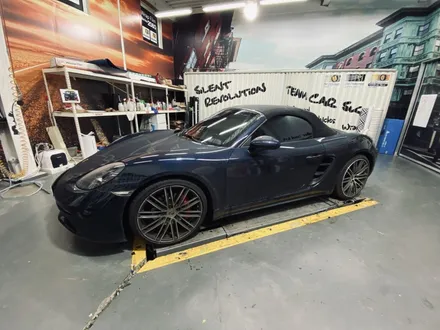 [팀카스킨 화성점] PORSCHE 718 박스터 S / Avery Gloss light blue / 스머프컬러 전체랩핑 시공 / 서초구 방배동