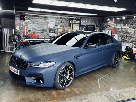 [팀카스킨 서초점] BMW M5 / 3M 2080 M27 무광 인디고 전체랩핑 / 서초구 방배동