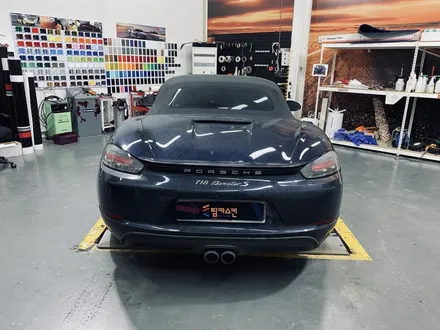 [팀카스킨 화성점] PORSCHE 718 박스터 S / Avery Gloss light blue / 스머프컬러 전체랩핑 시공 / 서초구 방배동