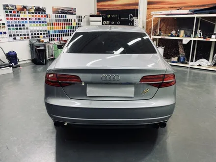 [팀카스킨 화성점] Audi A8 정체랩핑 / Avery satin black, 3M 4D real carbon point, Clifdesigns light color PPF / 서초구 방배동