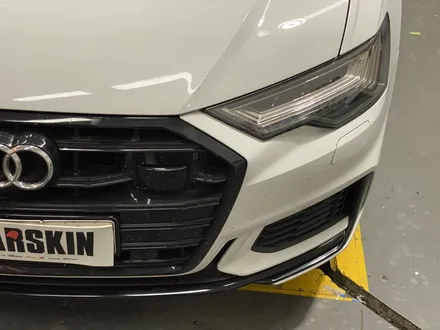 [팀카스킨 화성점] AUDI A6 앞범퍼 하단 포인트랩핑 / 유광블랙 / 서초구 방배동