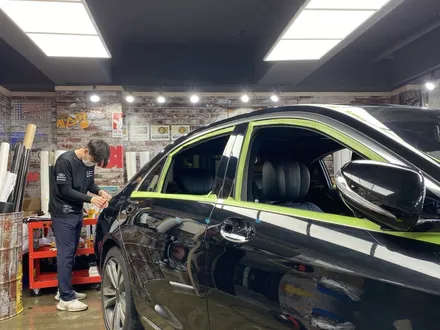 [팀카스킨 서초점] BENZ S500 3M 2080 G212 Gloss Black Metallic 전체랩핑 / 서초구 방배동