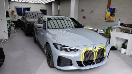 [마포구, 도봉구,하남,서초] BMW i4 전면그릴 크롬죽이기(랩핑)_이니파인 / 서울 중랑