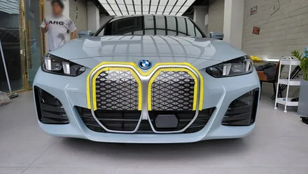 [마포구, 도봉구,하남,서초] BMW i4 전면그릴 크롬죽이기(랩핑)_이니파인 / 서울 중랑