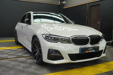 [용인, 동탄] BMW3시리즈 사틴뱀파이어레드 랩핑 합리적인 시공가격 / 용인 처인구