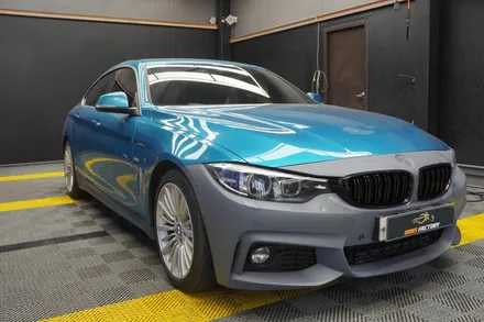 [강남,동탄] BMW 4시리즈 사틴화이트 랩핑으로 깔끔한 이미지로 변신하기! / 용인 처인구