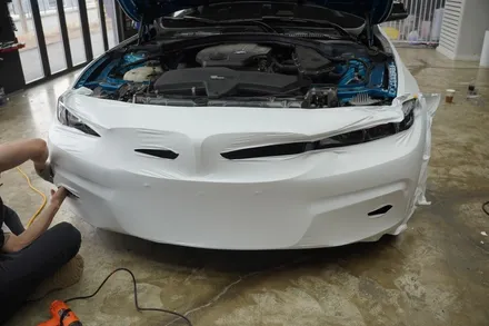[강남,동탄] BMW 4시리즈 사틴화이트 랩핑으로 깔끔한 이미지로 변신하기! / 용인 처인구