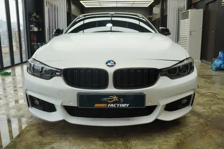 [강남,동탄] BMW 4시리즈 사틴화이트 랩핑으로 깔끔한 이미지로 변신하기! / 용인 처인구