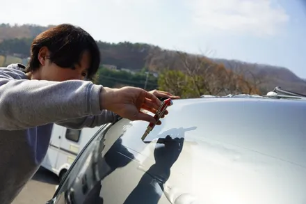 [용인, 경기 광주] 카라반 그레이 메탈릭 랩핑으로 유니크한 나만의 MINILITE카라반 만들기 / 용인 처인구