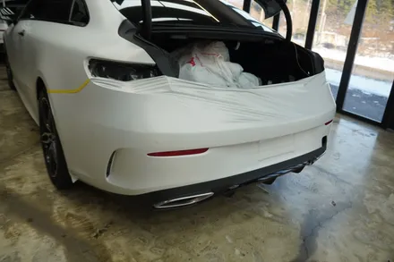 [용인, 하남] E클래스 뒷범퍼 랩핑재시공으로 아픈 상처 치료하기! / 용인 처인구