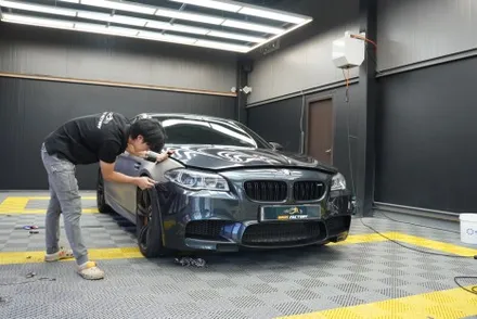 [용인랩핑] BMW M5 전체랩핑 엘비필름 리퀴드 메탈 크레센트그레이 이니스팩토리 / 용인 처인구