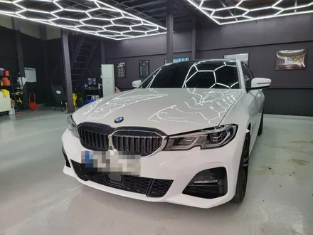 부산 해운대 송정 기장 일광 랩핑 전문점 디아만트 마스터샵 BMW G20 330e 에이버리 다이아몬드 화이트 전체 랩핑 제거 시공 / 부산 해운대구