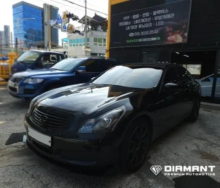 부산해운대썬팅 인피니티 G37S 전면 글라스틴트 펜더S시공 / 부산 해운대구