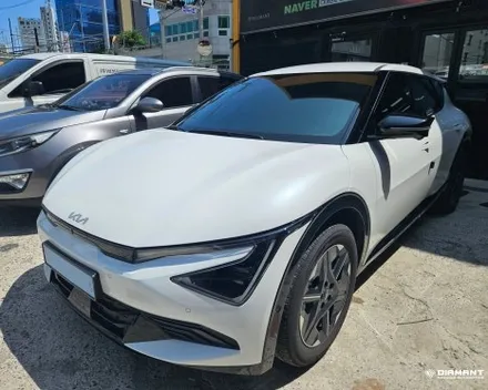 부산해운대썬팅 기아 EV6 타업체 시공불량도 디아만트에서 글라스틴트 썬셋 재시공 / 부산 해운대구