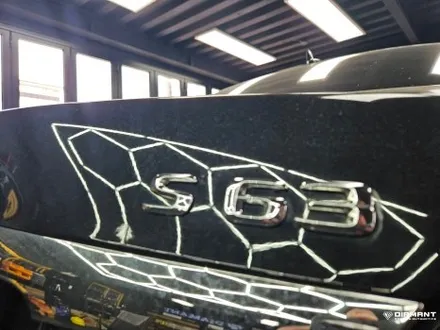 부산해운대랩핑 벤츠 AMG S63 크롬죽이기 및 엠블럼 블랙교체 / 부산 해운대구