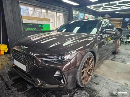 부산해운대랩핑 제네시스 G70 크롬죽이기 3M2080 블랙유광 깔끔한 느낌의 스포티하게 시공완료 / 부산 해운대구