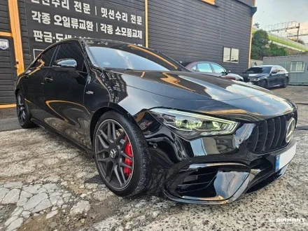 부산해운대랩핑 벤츠 CLA45amg  그릴 고광택 블랙유광랩핑, 마그네틱 패들시프트로 교체완료 / 부산 해운대구