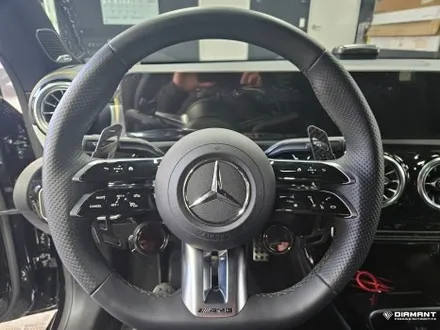 부산해운대랩핑 벤츠 CLA45amg  그릴 고광택 블랙유광랩핑, 마그네틱 패들시프트로 교체완료 / 부산 해운대구
