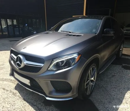 부산해운대랩핑 벤츠 GLE350d 3M2080 사틴다크그레이 전체랩핑 완벽변신작업완료 / 부산 해운대구