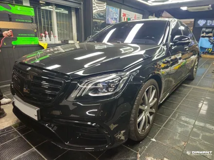 부산해운대랩핑 벤츠 W222 S63amg 브라바도 전체랩핑으로 차량컬러체인지 튜닝시공 / 부산 해운대구