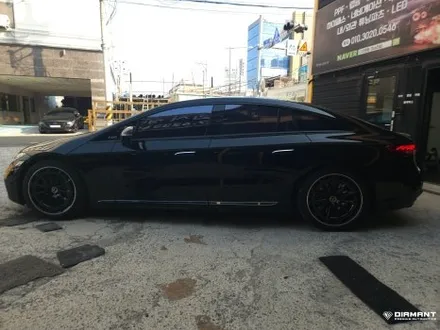 부산해운대랩핑 벤츠 EQS 비닐프로그 슈퍼하이글로시 블랙 휠랩핑으로 완성 / 부산 해운대구