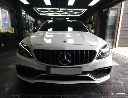 부산해운대랩핑 벤츠 W205 C클래스 크롬죽이기, 라이트PPF 까지 전문튜닝샵 디아만트 / 부산 해운대구