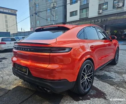 부산해운대랩핑 포르쉐 카이엔 오토벨벳 PET 고광택 포르쉐 라바오렌지 전체랩핑 유리막 시공 / 부산 해운대구