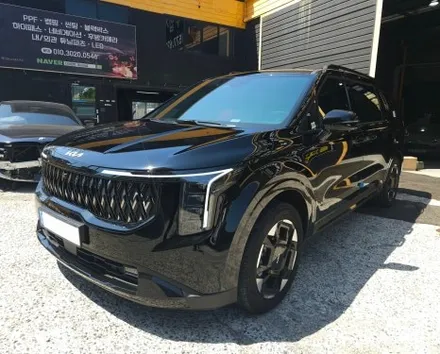 부산해운대랩핑 기아 카니발 크롬죽이기 3M2080 블랙유광 시공완료 / 부산 해운대구