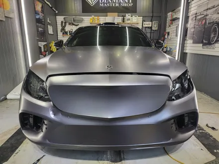 벤츠 w205 C43 AMG 3M2080 시리즈 사틴 다크 그레이 전체 랩핑시공 / 부산 해운대구