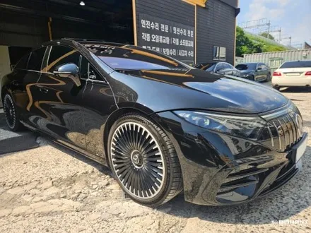 부산해운대랩핑 벤츠 EQS 전체 랩핑제거 크롬죽이기 재시공까지 / 부산 해운대구