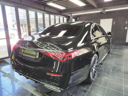 부산해운대랩핑 벤츠 S400 랩핑제거 광택 시공 작업 / 부산 해운대구