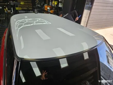 부산해운대루프스킨랩핑 미니쿠퍼 3M2080 블랙유광 랩핑재시공 / 부산 해운대구