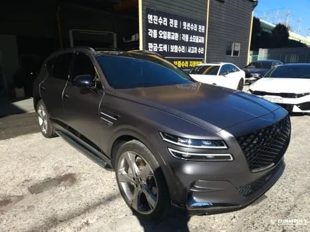 부산해운대랩핑 제네시스 GV80 3M 사틴다크그레이 전체랩핑 무광PPF까지 / 부산 해운대구