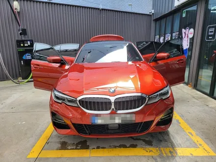 부산 해운대 송정 기장 일광 랩핑 전문점 디아만트 마스터샵 BMW G20 330e 에이버리 다이아몬드 화이트 전체 랩핑 제거 시공 / 부산 해운대구