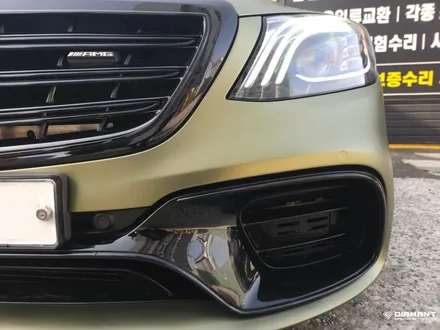 부산해운대랩핑 벤츠 W222 S63amg 브라바도 전체랩핑으로 차량컬러체인지 튜닝시공 / 부산 해운대구