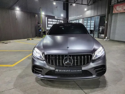 벤츠 w205 C43 AMG 3M2080 시리즈 사틴 다크 그레이 전체 랩핑시공 / 부산 해운대구