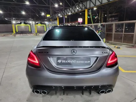 벤츠 w205 C43 AMG 3M2080 시리즈 사틴 다크 그레이 전체 랩핑시공 / 부산 해운대구