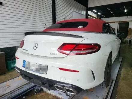메르세데스 벤츠 w205 C63 AMG 카브레올레 테일램프 톤다운 스모그 필름 랩핑 시공 / 부산 해운대구