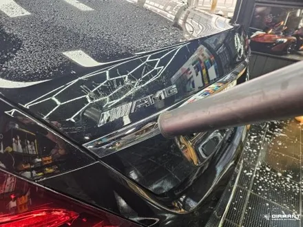 부산해운대랩핑 벤츠 AMG S63 크롬죽이기 및 엠블럼 블랙교체 / 부산 해운대구