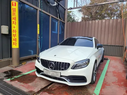 메르세데스 벤츠 w205 C63s AMG 3M2080 사틴 다크 그레이 전체 랩핑 시공 / 부산 해운대구