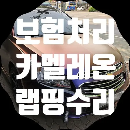 랩핑차량 보험처리 사틴로링썬더 랩핑보수 / 서울 서대문